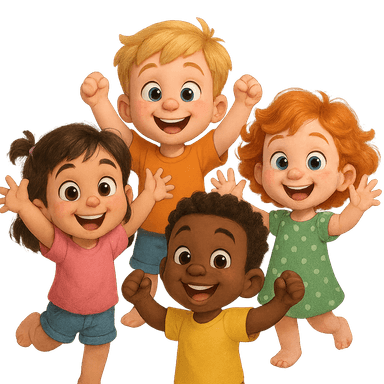 Children cheering